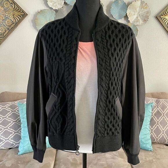 NWT ZARA Special Edition Knit Bomber Jacket - Picture 1 of 7